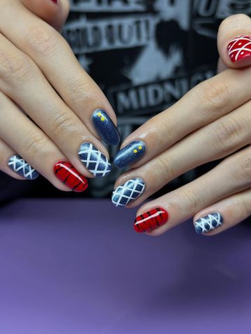 Guido Mista nails!: Structured Gel and Character & Anime nails by Evil With Elegance, Miami