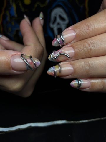 Something fun !: Structured Gel and 3D & Charms nails by Evil With Elegance, Miami