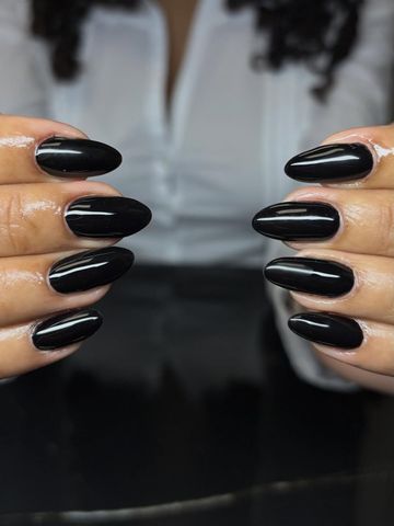 Dark vibes: Structured Gel and Spooky nails by Evil With Elegance, Miami