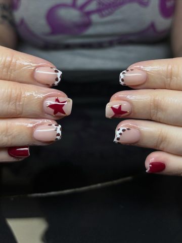 Another fun set this week!: Structured Gel and French & Classic nails by Evil With Elegance, Miami