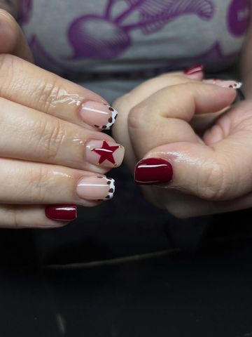 Howdy girl: Structured Gel and French & Classic nails by Evil With Elegance, Miami