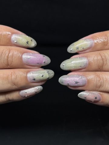 Chrome & Cat-Eye nails by Evil With Elegance, Miami