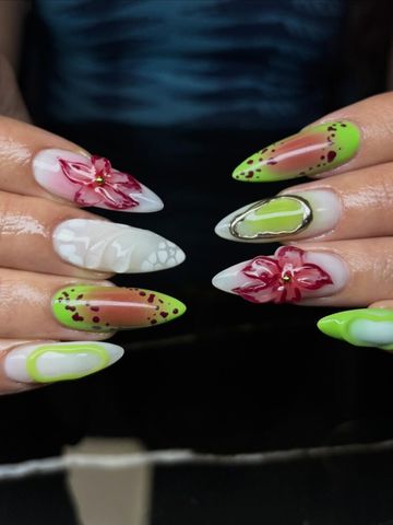 Loving these colors: Structured Gel and Seasonal nails by Evil With Elegance, Miami