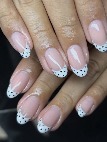 Cute & simple: Structured Gel and French & Classic nails by Evil With Elegance, Miami