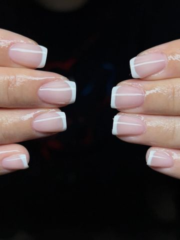 Structured Gel and French & Classic nails by Evil With Elegance, Miami
