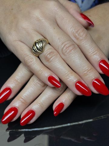 Structured Gel and French & Classic nails by Evil With Elegance, Miami