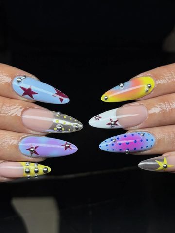 A little bit of everything: Gel-X nails by Evil With Elegance, Miami