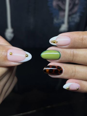 Tortoise nails: Structured Gel and French & Classic nails by Evil With Elegance, Miami