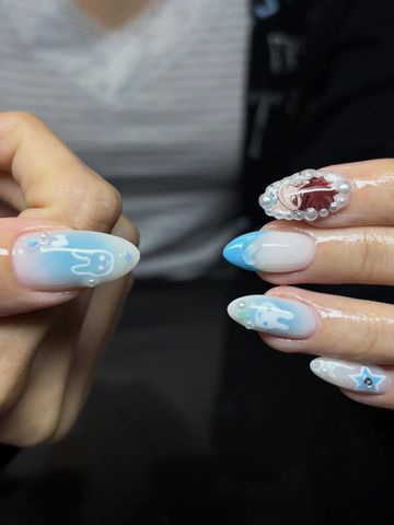 Haikyuu!: Structured Gel and Character & Anime nails by Evil With Elegance, Miami