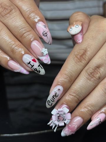 Concert ready!: 3D & Charms and Character & Anime nails by Evil With Elegance, Miami